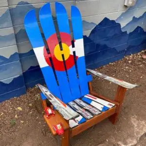 Colorado Flag Splitboard Snowboard and Ski Chair