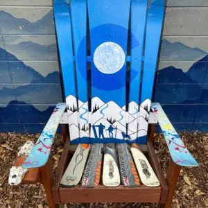 Skier Family Customizable Adirondack Ski & Snowboard Chair