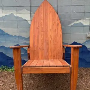Wooden surfboard inspired Adirondack chair