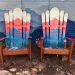 Mountain mural Hybrid Adirondack ski/snowboard chairs