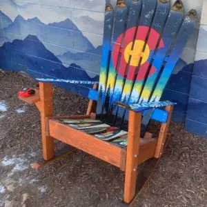 Northern Lights Colorado Ski Rocking Chair