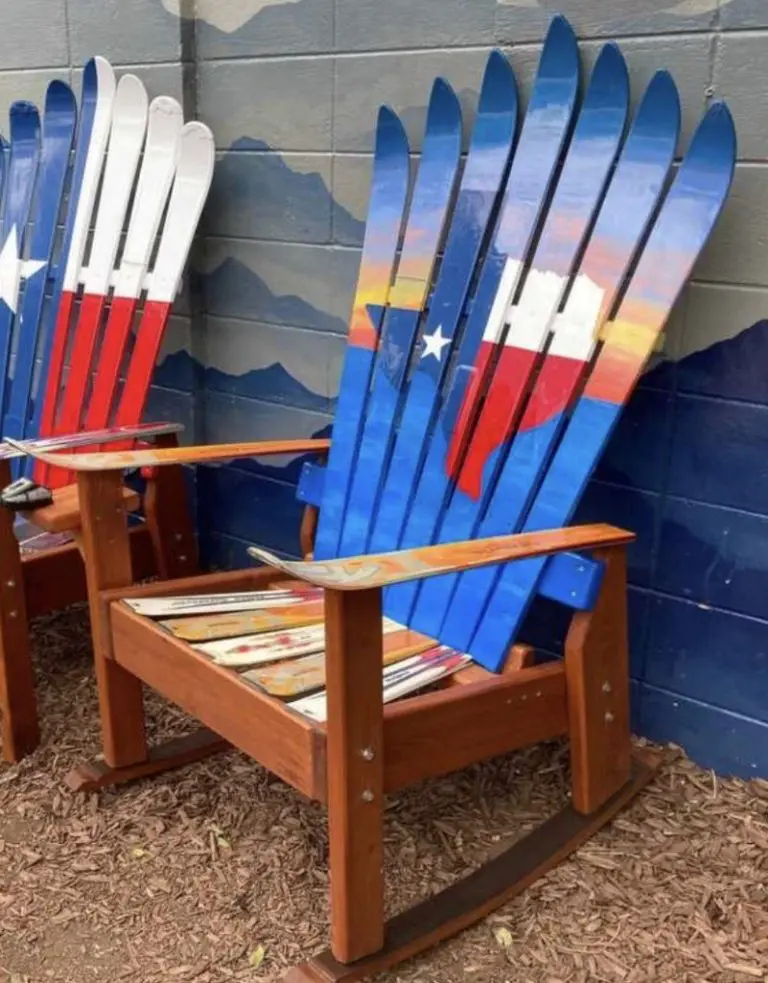 Texas sunset mural Adirondack ski chair