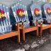 Grey Colorado Flag Adirondack Ski Chairs