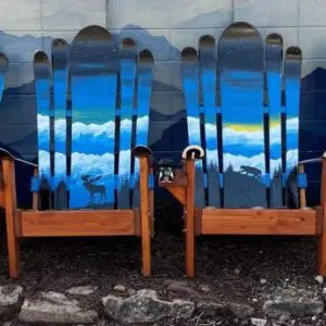 Cloudy Night Sky Hybrid Ski Snowboard Chairs