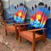 Bear sunset silhouette Adirondack hybrid ski/snowboard chairs
