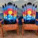 Bear sunset silhouette Adirondack hybrid ski/snowboard chairs