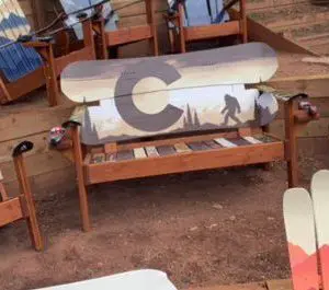 Brown sasquatch Adirondack furniture set