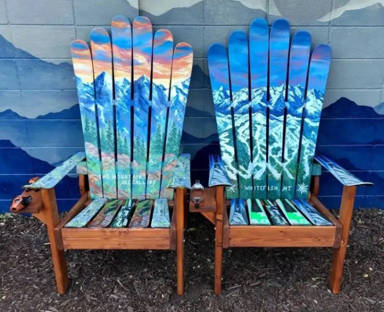 Montana Wilderness Sunset Ski Chairs – Set of 2