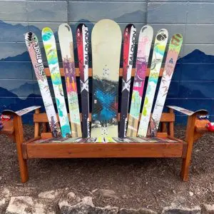 Customizable Colorful Hybrid Ski and Snowboard Bench
