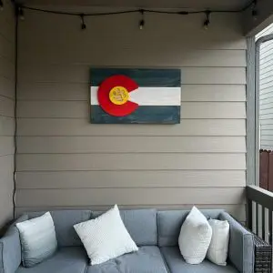 Colorado Dog Paw Wall Flag - 36"