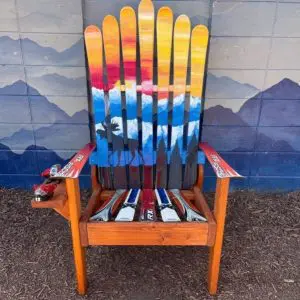 Sunset Moose Adirondack Ski Chair
