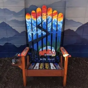 Van Sunset Mountain Mural Ski Chair
