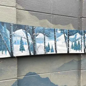 Winter Walk in the Woods Mural Snowboard Wall Art - 60"