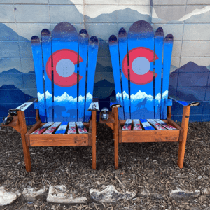 Bigfoot & Bears Adirondack Ski & Snowboard Chairs - Set of 2