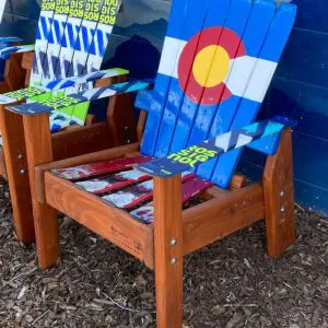 Colorado Flag Alpine Ski Chair