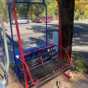Last ONE - Original Taos Ski Valley (Lift #5)  2-Person Chairlift Bench