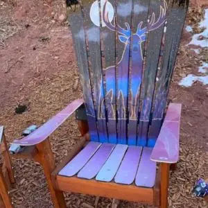 Mystic Elk Mural Ski Chair