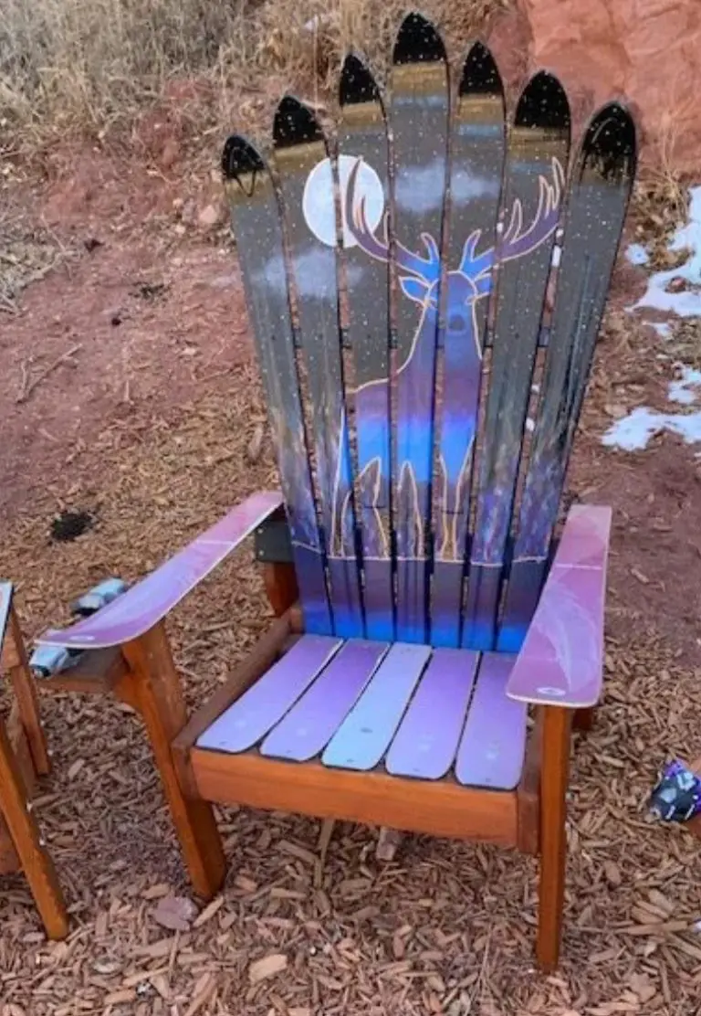 Mystic Elk Mural Ski Chair