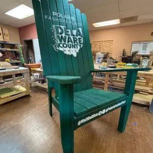 Customize: Wooden XXL chair up to 96" tall w/Extra wide back w/logos