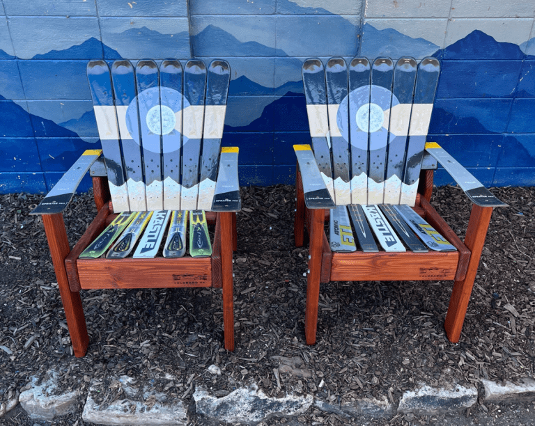 Grey Colorado Flag Alpine Ski Chair