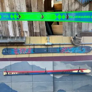 Full Ski - Horizontal Ski Coat Hook w 5 Double Hooks