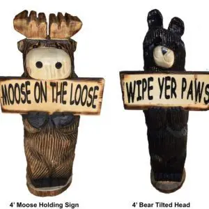 Large Carved Wooden Bears 36-48"