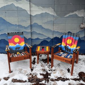 Set of 3 - Sunset Mtn Mural with Bear & Moose