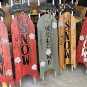 Decorative Wooden Sleds