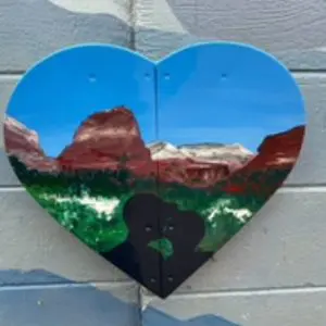 Customize your own - Snowboard Heart Sunset - couple Mural Wall Art