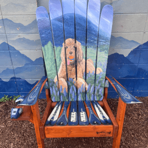 Ski Chair with Customizable Dog Mural