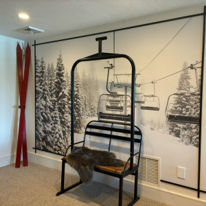 Customizable Powder Coated 2-person Replica Ski Chairlift Bench