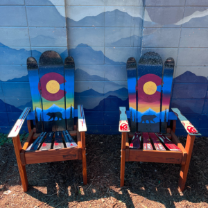 Tall Alpine Hybrid Sunset Bear Mural Chair