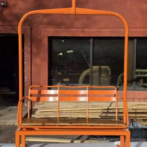 Aspen Snowmass, CO -Naked Lady Chairlift - ORANGE 3-Person Original Ski Chairlift Bench
