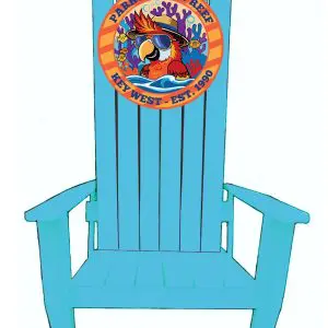 84" XXL Full Vinyl back Chair w/ Logo - Parrot Head Reef