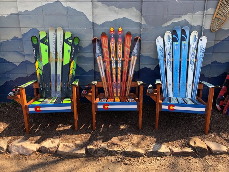 Set of 3 Premium Custom Adirondack Ski Chairs Colorado Ski Chairs