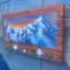 Columbine wooden mountain sunset mural wall art
