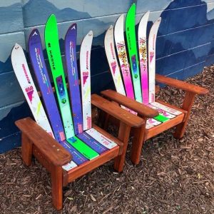 Kids sized Adirondack ski chairs