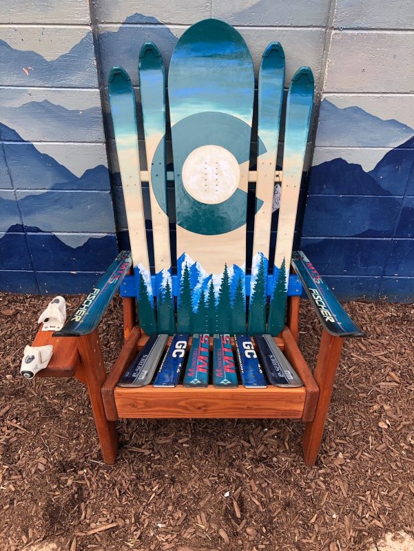 Colorado Moon, Green Sky & Sunset Adirondack Hybrid Ski & Snowboard