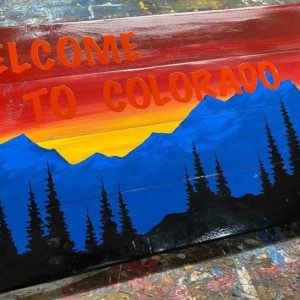 Hand Painted Welcome To Colorado Wall Art
