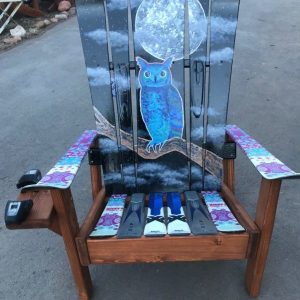 Mystic Moon Owl Hybrid Ski & Snowboard Adirondack Chair
