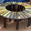 Circular Ski Bench