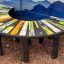 Ski Semicircle Bench