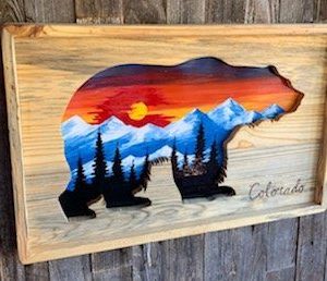Bear mountain mural beetlekill wall art