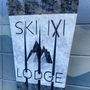 Ski Lodge Hand Painted Ski Wall Art