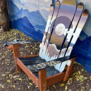 Brown & Beige Colorado Mountain Hybrid Adirondack Hybrid Ski/Snowboard Chair