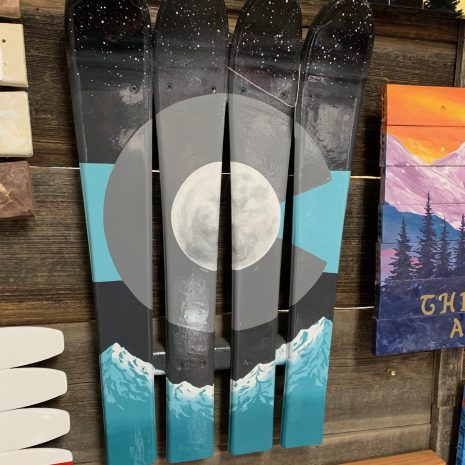 Blue mountain Colorado ski wall art