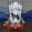 Snowy dog Adirondack hybrid ski/snowboard chair