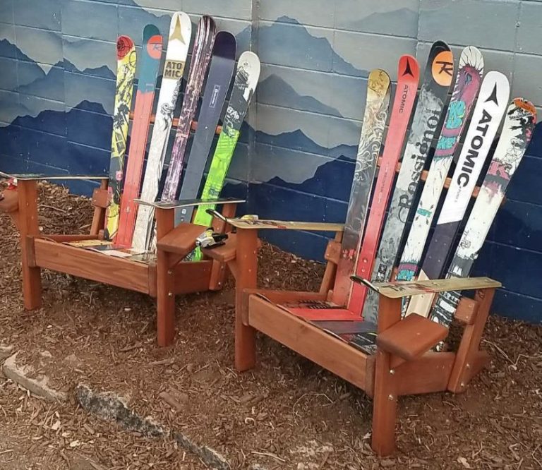 Sentimental – Ski Chair (made from your old skis) drop them off, or ship them to us, or we can pickup in Colorado