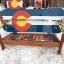 Colorado adirondack snowboard bench