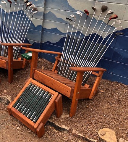 Adirondack Golf Club Chair And ottoman